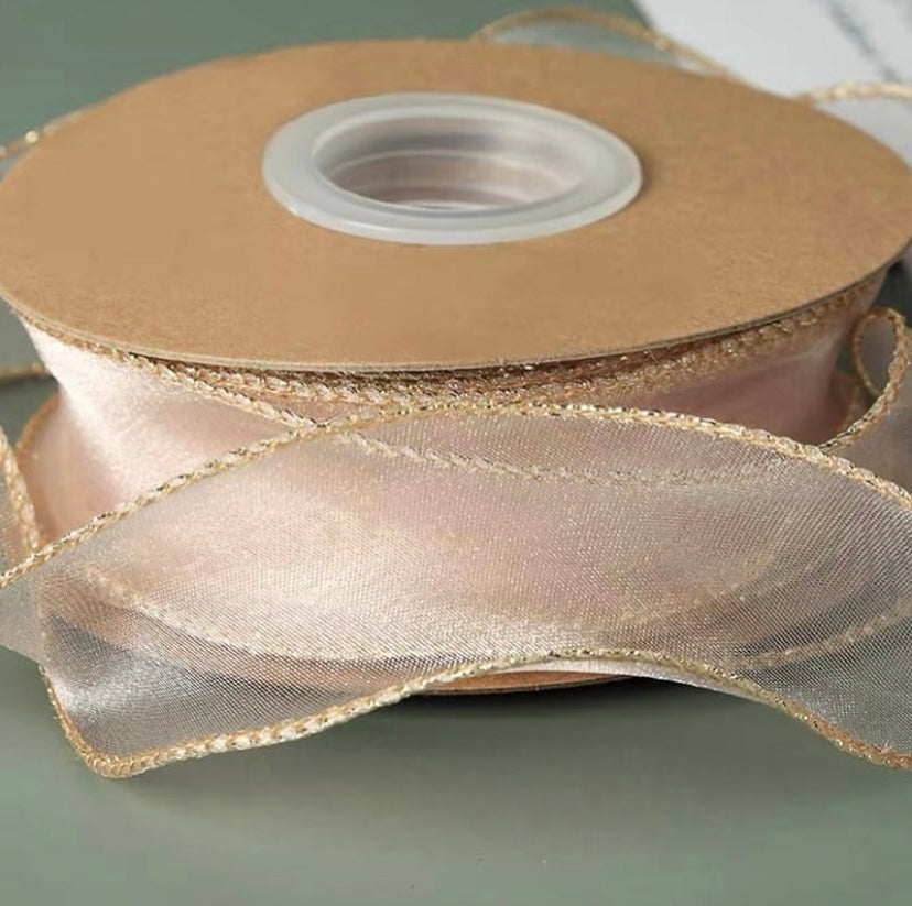 Fishtail Yarn Ribbon(Golden Border)