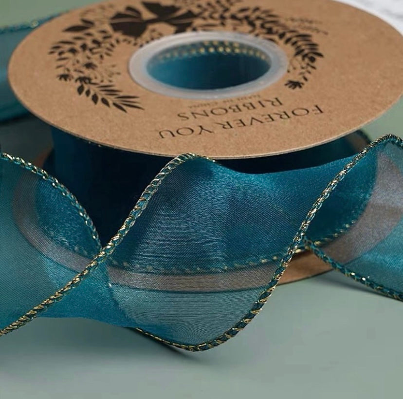 Fishtail Yarn Ribbon(Golden Border)
