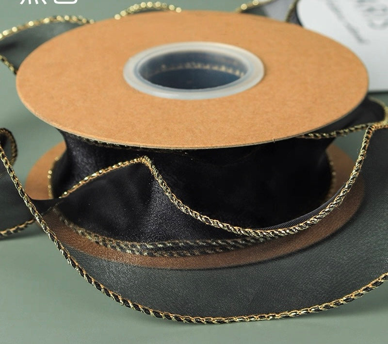 Fishtail Yarn Ribbon(Golden Border)