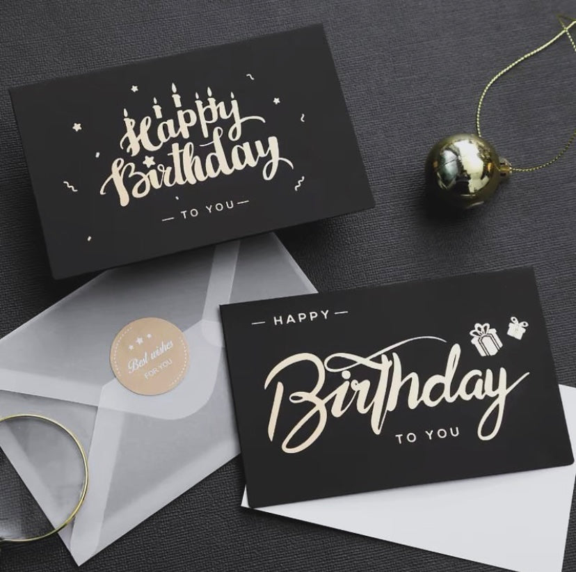 Happy BIrthday Black Card