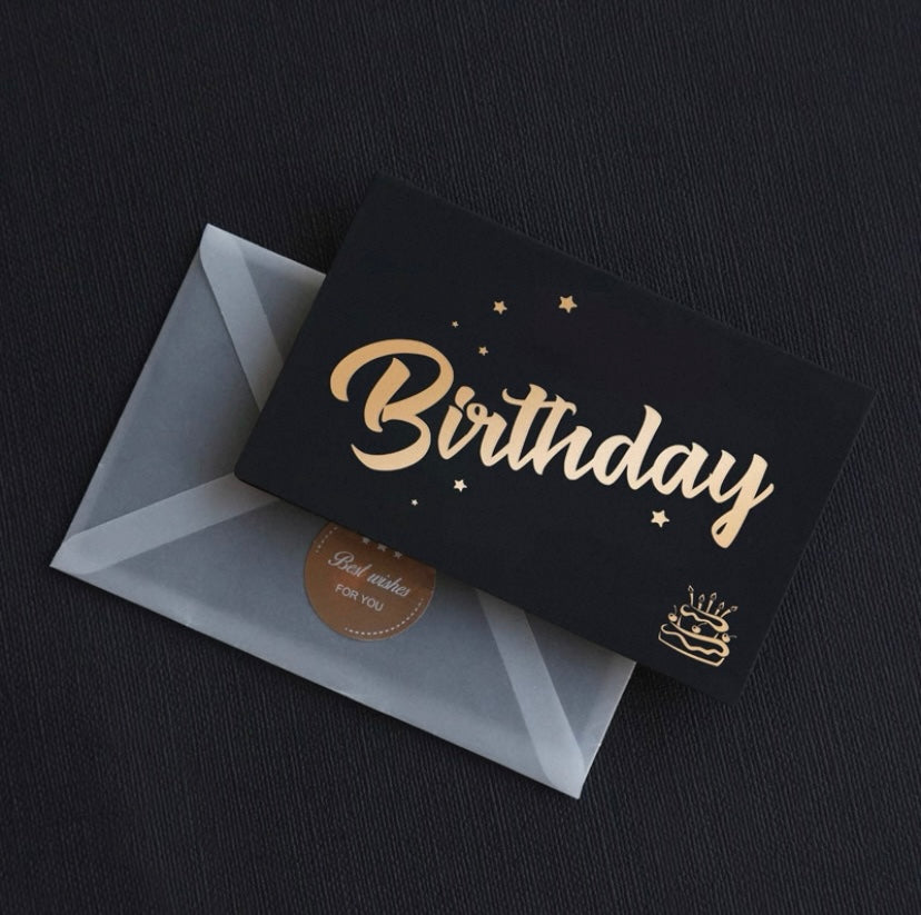Happy BIrthday Black Card