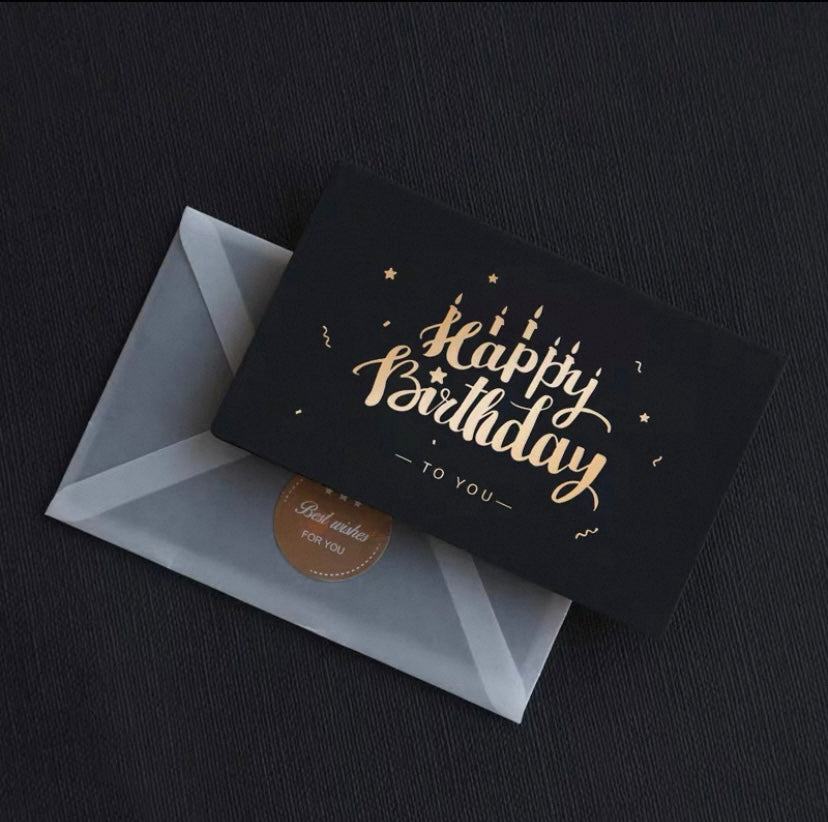 Happy BIrthday Black Card