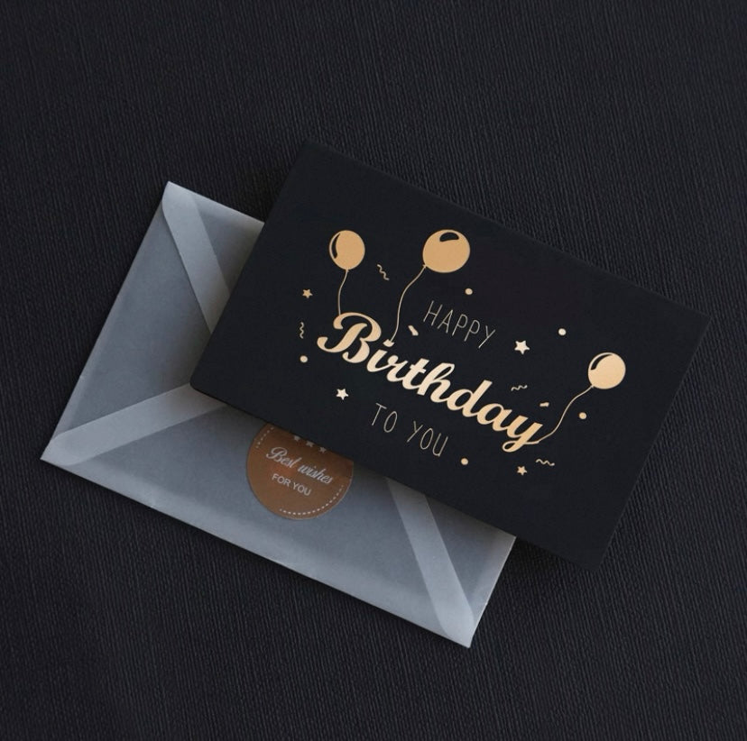 Happy BIrthday Black Card
