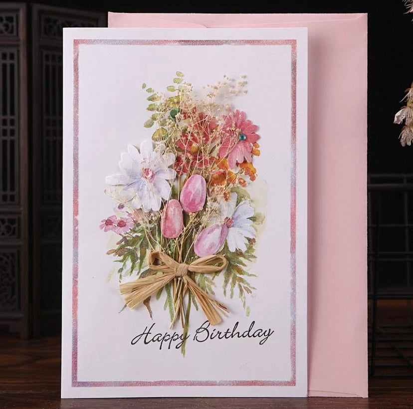 Dried Flower Greeting Card
