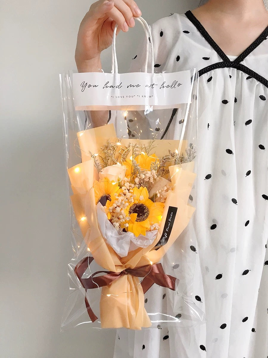 Glow wrap bouquet bag