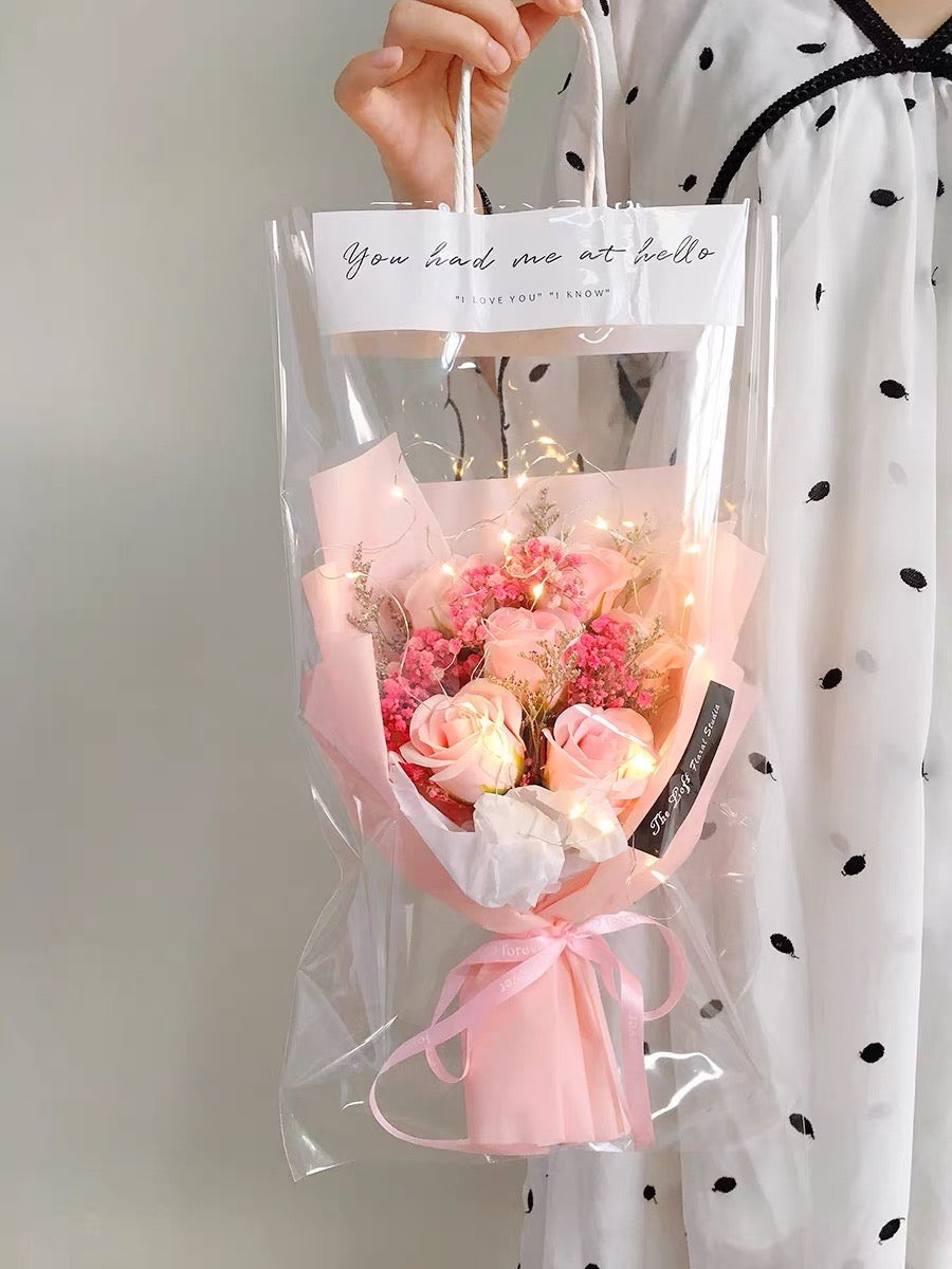 Glow wrap bouquet bag