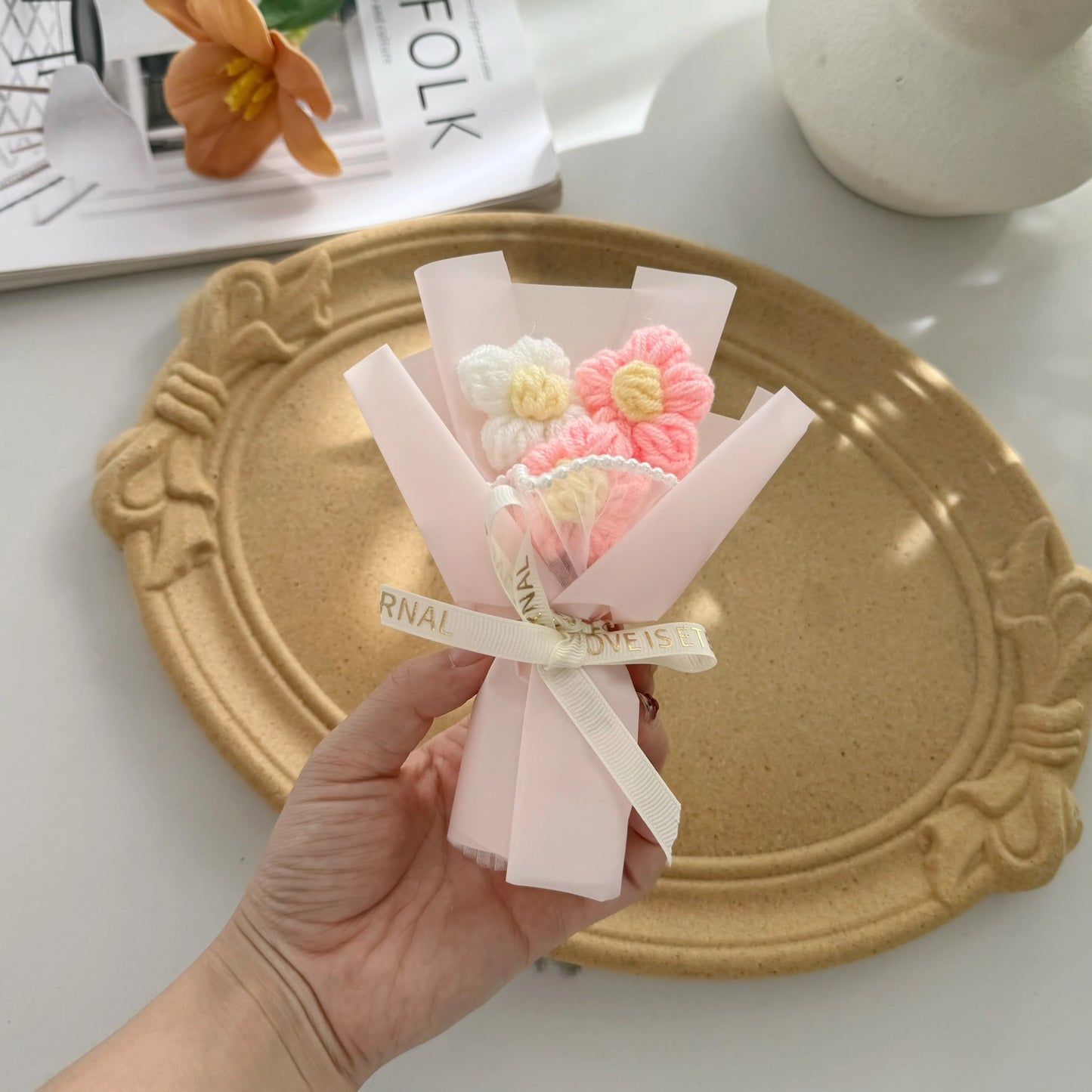 Mini Crochet Floral Bouquet