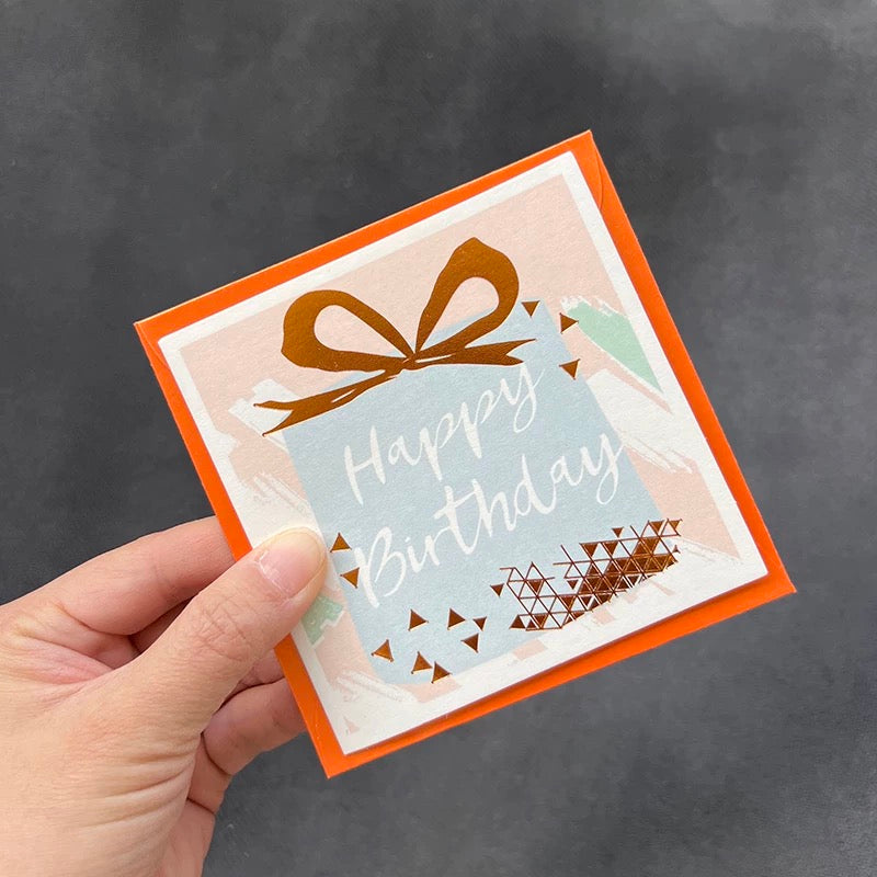 Golden Foil Happy Birthday Card