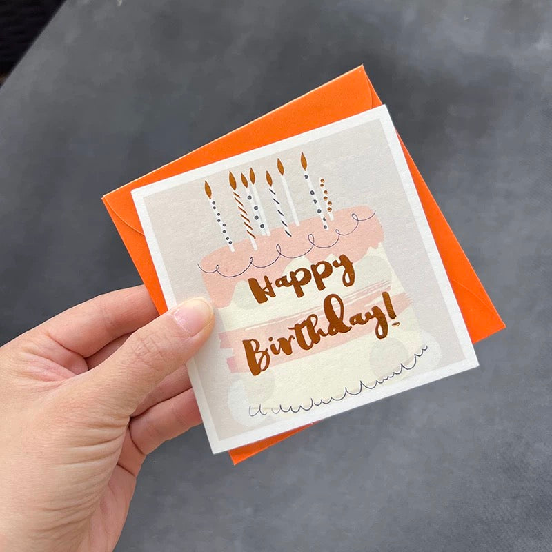 Golden Foil Happy Birthday Card
