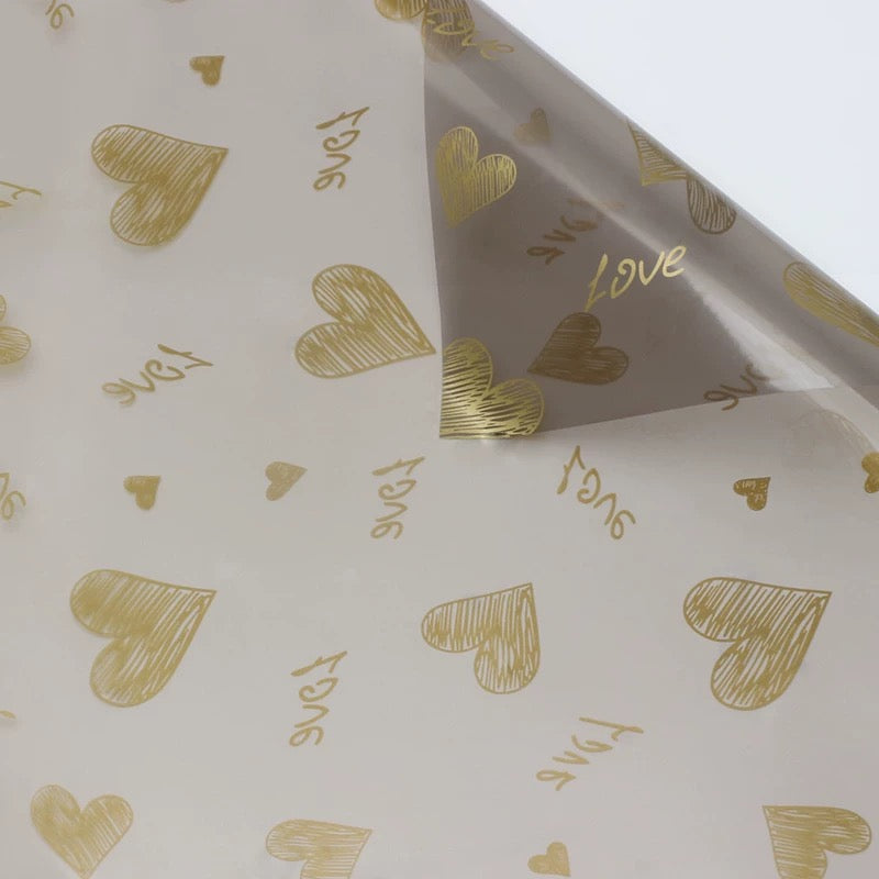 Love Transparent Wrapping Paper