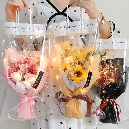 Glow wrap bouquet bag