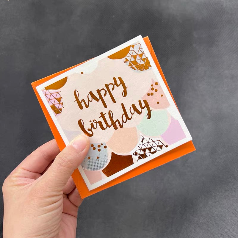 Golden Foil Happy Birthday Card