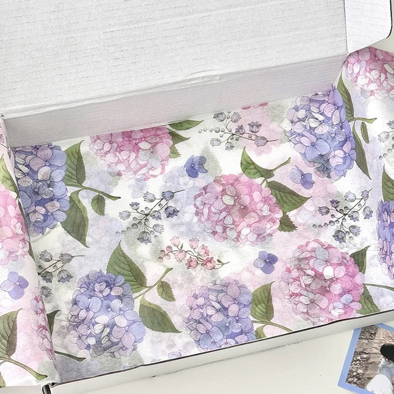 Printed Tissue Paper-Hydrangea