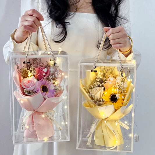 Luxe glow acrylic bouquet bag