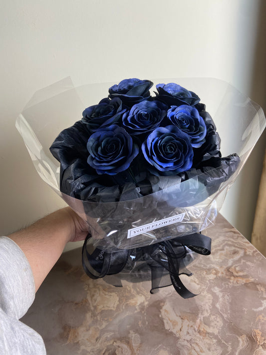 Dark Blue Rose Bouquet