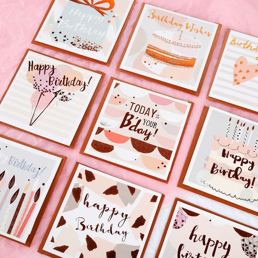 Golden Foil Happy Birthday Card