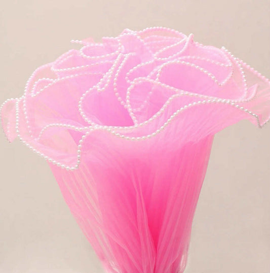 Spray yarn pearl wrap