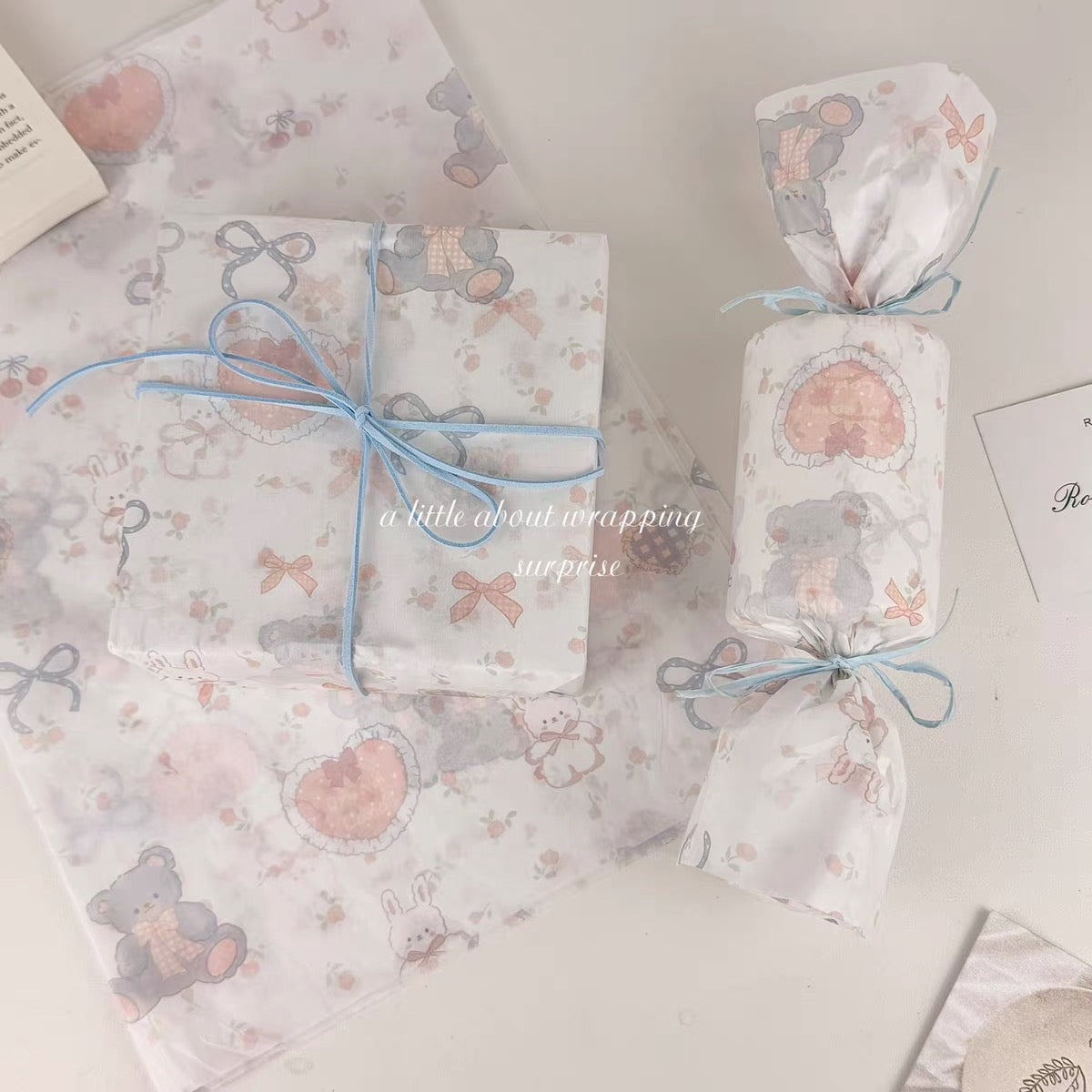 Printed Tissue Paper-Little Bear Bow
