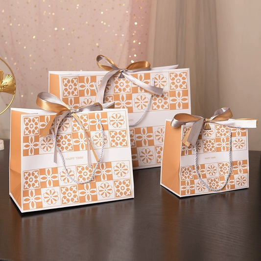Printed Gift Bags-ORANGE