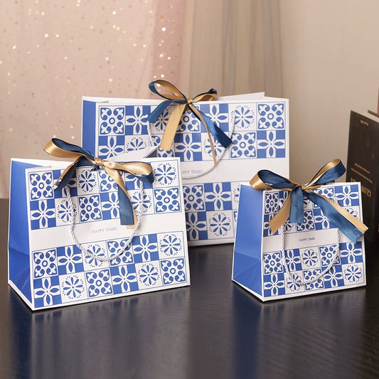 Printed Gift Bags-BLUE