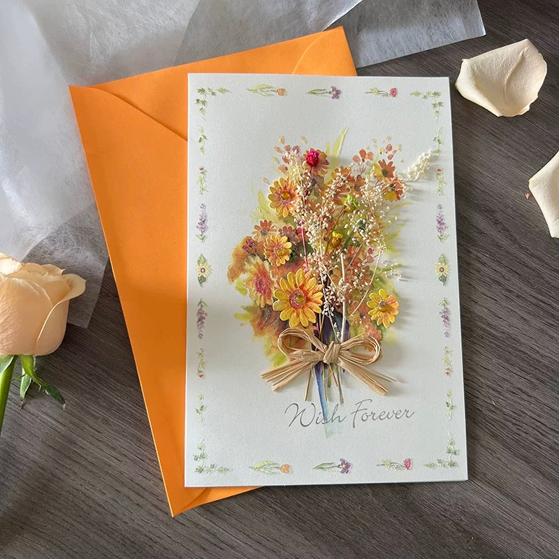 Dried Flower Greeting Card