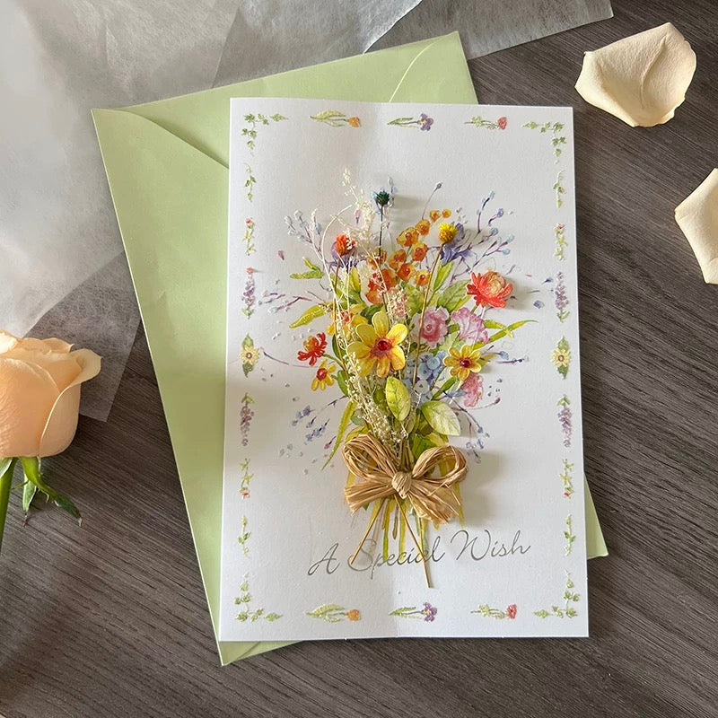 Dried Flower Greeting Card