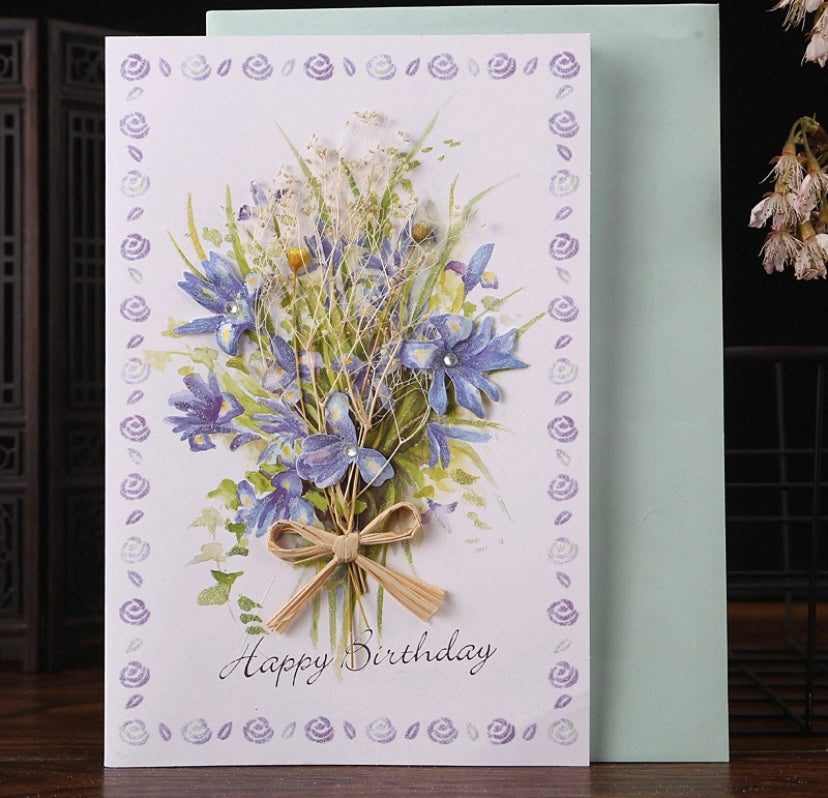 Dried Flower Greeting Card