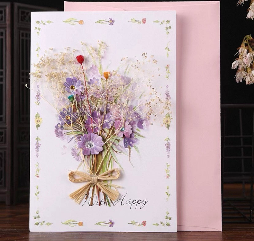 Dried Flower Greeting Card