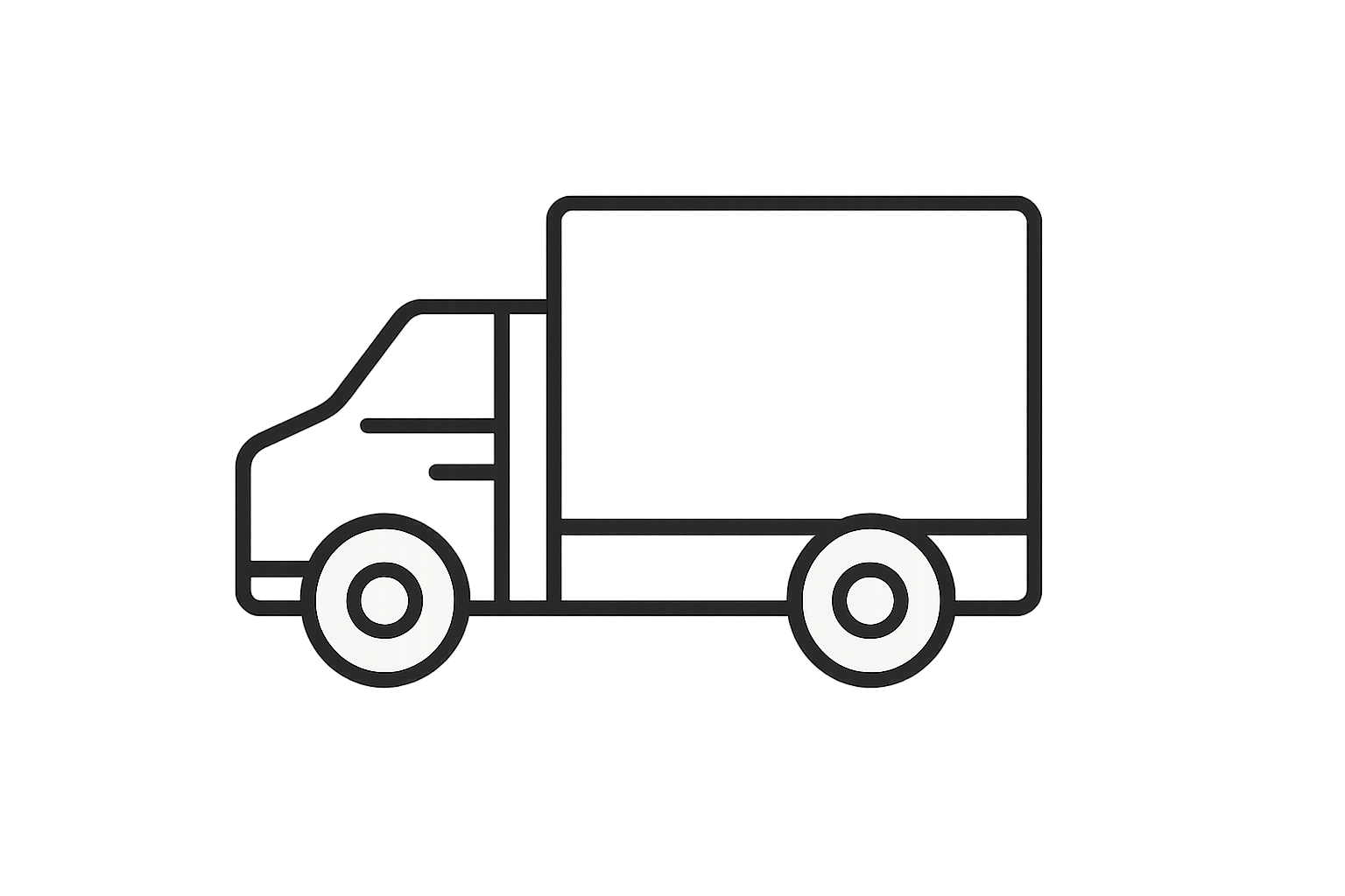 beautiful truck thin icon without background